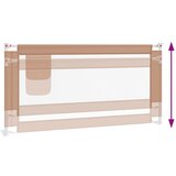  Sigurnosna ograda za dječji krevet smeđe-siva 180x25 cm tkanina | shoptok.hr
