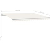  Tenda na ručno uvlačenje s LED svjetlima 400 x 300 cm krem | shoptok.hr
