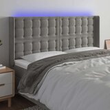  Uzglavlje svjetlosivo 203 x 16 x 118/128 cm baršunasto Cijene
