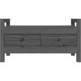  Klupa za hodnik siva 80x40x43 cm od masivne borovine | shoptok.hr