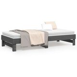  Dnevni ležaj na izvlačenje sivi 2x(100x200) cm masivna borovina | shoptok.hr