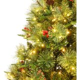  Osvijetljeno božićno drvce sa šiškama zeleno 195 cm PVC i PE | shoptok.hr