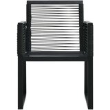  7-dijelni vrtni blagovaonski set od PVC ratana crni | shoptok.hr