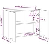 Viseći ormarić boja sivog hrasta 80x31x60 cm konstruirano drvo | shoptok.hr