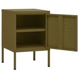  Nočne omarice 2 kosa olivno zelene 35x35x51 cm jeklo, (20734477) | Shoptok.si