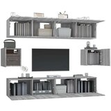  6-dijelni set TV ormarića sivog sonome konstruirano drvo | shoptok.hr