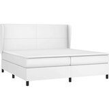  Box spring postelja z vzmetnico bela 200x200 cm umetno usnje, (20761307) | Shoptok.si