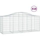  Lučne gabionske košare 18 kom 200x50x80/100cm pocinčano željezo | shoptok.hr