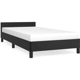  Posteljni okvir z vzglavjem črn 90x200 cm blago, (20739815) | Shoptok.si