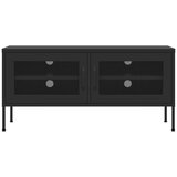 TV omarica črna 105x35x50 cm jeklo, (20620091) | Shoptok.si