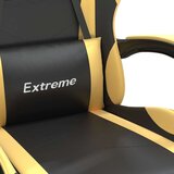  Vrtljiv gaming stol črno in zlato umetno usnje, (20699135) | Shoptok.si