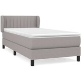  Box spring postelja z vzmetnico svetlo siva 90x200 cm blago, (20900100) | Shoptok.si