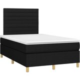  Krevet box spring s madracem LED crni 120 x 200 cm od tkanine | shoptok.hr
