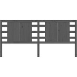  Uzglavlje sivo 206 x 4 x 100 cm od masivne borovine | shoptok.hr