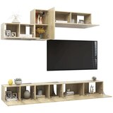  Komplet TV omaric 6-delni sonoma hrast iverna plošča, (20913985) | Shoptok.si