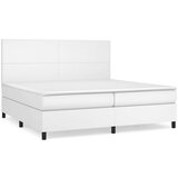  Box spring postelja z vzmetnico bela 200x200 cm umetno usnje, (20761025) | Shoptok.si
