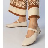 Gemre Beige women's ballet flats with buckle Mollis | Shoptok.si