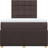 vidaXL Box spring postelja z vzmetnico temno rjava 120x190 cm blago, (21304553) | Shoptok.si