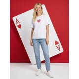 Sinsay Pamučna majica kratkih rukava s vezom | shoptok.hr