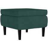 The Living Store Stolček z lesenimi nogami temno zelen žamet - Stolček, (21420282) | Shoptok.si