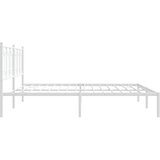  Metalni okvir za krevet s uzglavljem bijeli 193x203 cm | shoptok.hr