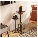 WALLXPERT Set ukrasnih saksija GED-019-B, 28x80cm, 17x40cm, 22x60cm, Crna-terakota | Eponuda.ba
