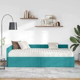  Kotni okvir postelje z matrico Drugo 2 pcs Turkizna Žamet, (5000123576) | Shoptok.si