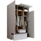 MID.YOU omara za oblačila, bela, hrast artisan | Shoptok.si