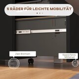  Mobilni ormar za spise s 3 ladice zaključavajući se na kotačićima 37 cm x 43 5 cm x 60 cm crni | shoptok.hr