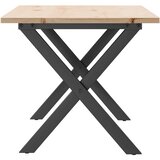  Stolić za kavu X-oblika 100x50x45cm borovina i čelik | shoptok.hr