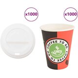 vidaXL papirnate šalice za kavu s poklopcem 1000 kom 4 oz 100 ml | shoptok.hr