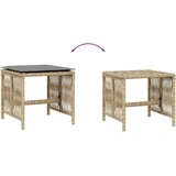  Vrtni taburei s jastucima 4 kom 41x41x36 cm od poliratana | shoptok.hr