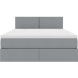  Krevet S LED lampica Svijetlo siva 140 x 190 cm tkanina | shoptok.hr