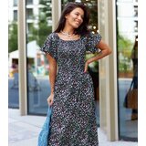 UR/CEO Black floral maxi dress Calabrese | ePonuda.com