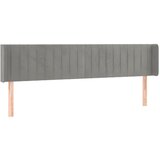 Maison Chic vzglavna omarica - nočna omarica - posteljna omarica z ušesi svetlo sivo 203x16x78/88 cm žamet, (21709573) | Shoptok.si