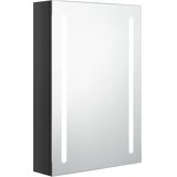  LED kupaonski ormarić s ogledalom sjajni crni 50 x 13 x 70 cm | shoptok.hr