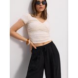 Sinsay Barrel leg hlače od viskoze s dodatkom lana | shoptok.hr