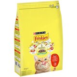 Friskies PURINA Katze z govedino, piščancem in zelenjavo - Varčno pakiranje: 2 x 4 kg | Shoptok.si