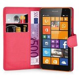 Cadorabo Ohišje, združljivo z Nokia Lumia 535 v rdeče sladkorno jabolko - Zaščitni ovitek z magnetnim zapiranjem, stoječo funkcijo in režo za kartice, (20557328) | Shoptok.si