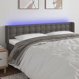  LED uzglavlje sivo 183x16x78/88 cm umjetna koža | shoptok.hr