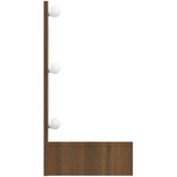 Ormarić s ogledalom LED boja smeđeg hrasta 90x31,5x62 cm | Eponuda.com