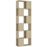 Maison Chic Knjižna omara - Knjižni regal za razdelitev prostora sonoma hrast 60x24x186 cm, (21725320) | Shoptok.si