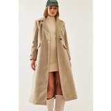 Bianco Lucci Women's Sleeve Badge Detail Long Cashmere Coat 2496 cene