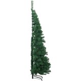 vidaXL Kutno umjetno božićno drvce zeleno 210 cm PVC | shoptok.hr