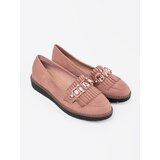 SEASTAR Pink suede loafers with decorative crystals | ePonuda.com