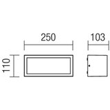  Redo 9896 - Spoljna zidna svetiljka BRICK 1xE27/23W/230V IP54 siva | Eponuda.com