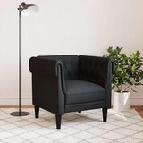  Fotelja Chesterfield crna od tkanine | Eponuda.com