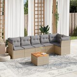 Maison Chic Seti vrtnega pohištva - Vrtna garnitura - Vrtni pohištvo set 7-delna z blazinami bež poli ratan, (21802365) | Shoptok.si