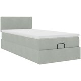  Okvir kreveta s madraca svijetlosivi 100x200 cm bar&amp;scaron;unasti Slike