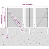 vidaXL varjena žična ograja z 13 stebri siva 1.2x25 m jeklo | Shoptok.si